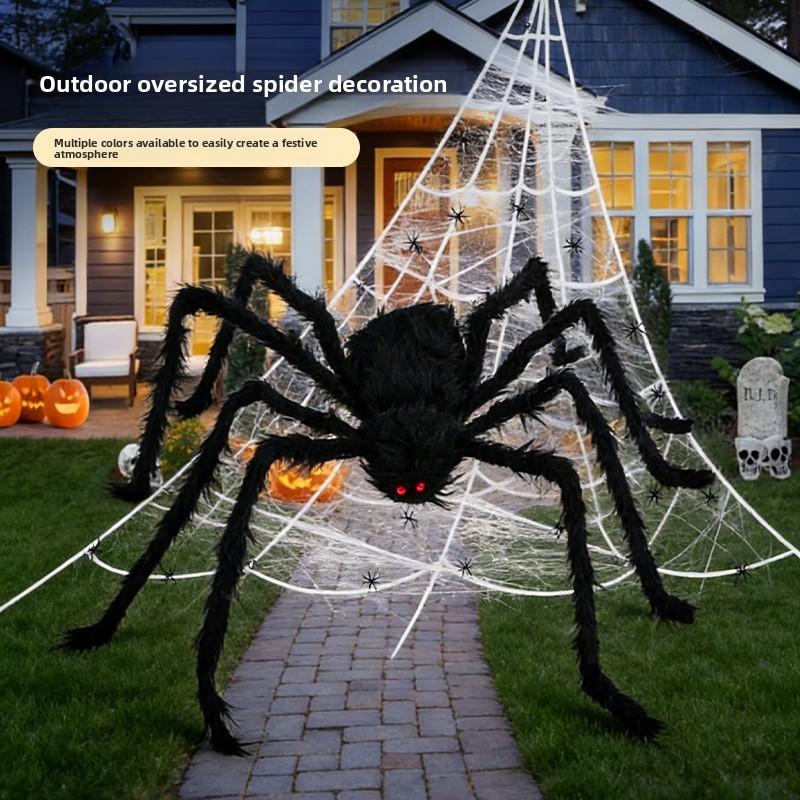 Halloween Spinnen Decoratieset Met Kleurrijk Pluche Materiaal Voor Feestsfeer