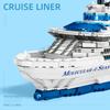 2428PCS Mini Particle Bricks City Cruise Liner Building Blocks Assemble Toys Big Ship Ocean Liner White Boat For Kids Boy
