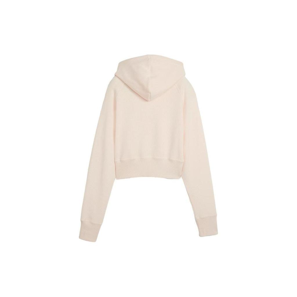 Puma Classics Relaxed Cropped Hoodie With Letter Embroidery Women Hoodies Peach 626044-64