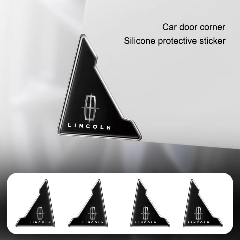4Pcs Car Door Corner Anti-Collision Pad Scratch Protection Sticker For Lincoln Navigator Continental Nautilus Aviator MKZ MKX m1