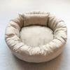OUZEY Runde Haustier-Katzenbett Bequemes Schlaf-Hundebett Weiches Warmes Haustier-Sofa-Bett Waschbares Welpen-Kätzchen-Kissen Decken Haustierprodukte