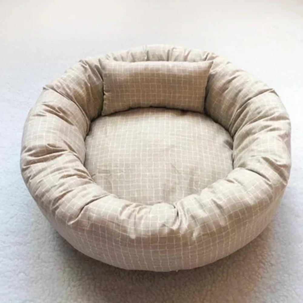 OUZEY Round Pet Cat Bed Comfortable Sleeping Dog Bed Soft Warm Pet Sofa Bed Washable Puppy Kitten Cushion Blankets Pet Products