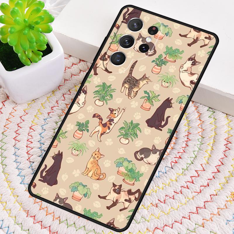 Cute Animals Cats Pattern Phone Case for Samsung Galaxy note 10 pro S26 Ultra S23 S24 FE S25 S21 S22 PLUS shockproof Cove