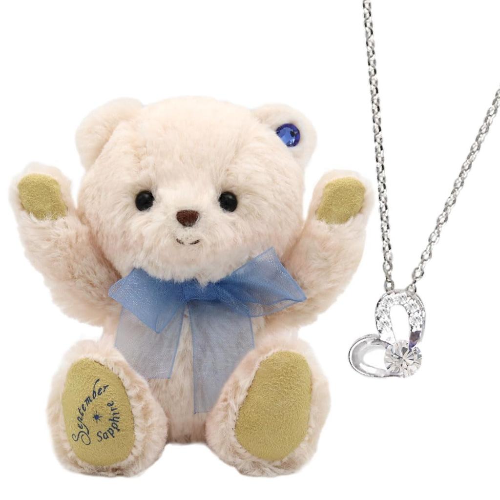 Petit Lou tete Bear Heart Size 4S & Necklace, 12cm, (September, Normal)