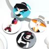 Neue moderne runde Acryl-Broschen für Damen, Mode, Hut, Mädchenfigur, Abzeichen-Pins, Büro Schmuck, Tasche, Kleidung Zubehör, Geschenke