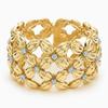 Classic Inlaid White CZ Women's Ring Vintage Gold Color Hand Carving Flower Daily Wear Party Jewelry Anniversary Gift