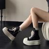 Thick-soled heightening shoes women's trendy cool summer 2025 new niche leather lace-up muffin board shoes with skirts and short boots