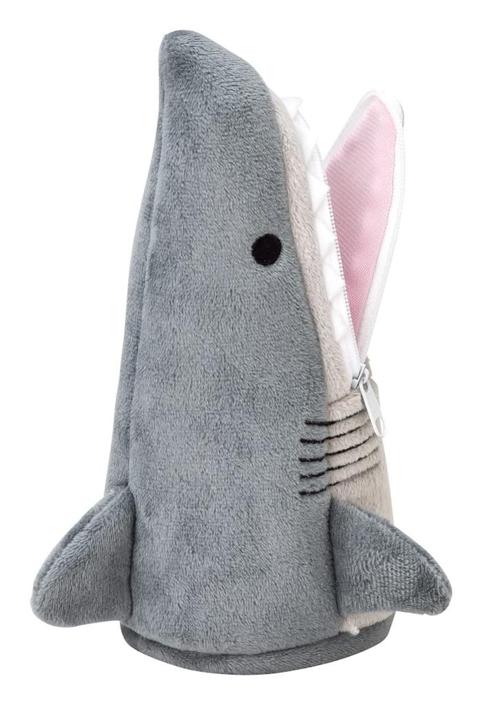 Seto Craft Stand Pencil Case (Great White Shark) SF-5893 Gray 14W*13L*21H
