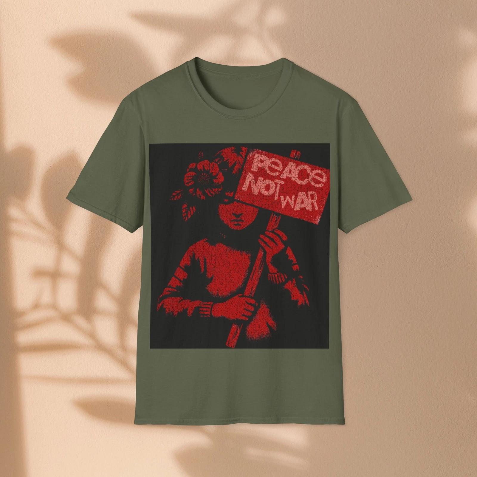 Peace Not War protester design Children s Children s T  Children s T-shirt | Red stencil graphic 100