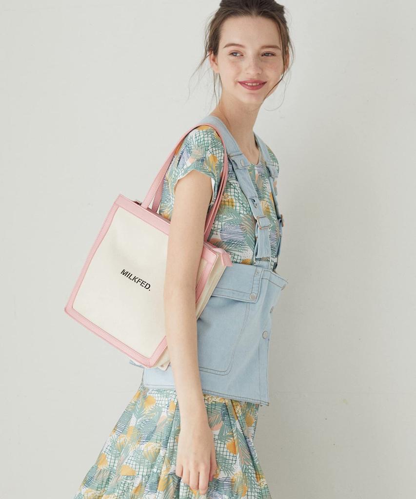 Milkfed Square Frame Tote Bag, Light Pink (103202053008)