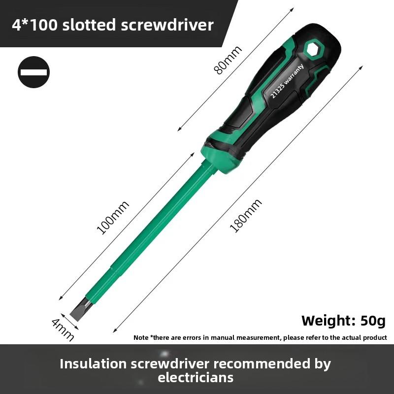 Insulated Screwdriver Slotted Phillips Nut Driver Magnetic Screw Key Bits Electrician's Professional Maintenance Hand Tool