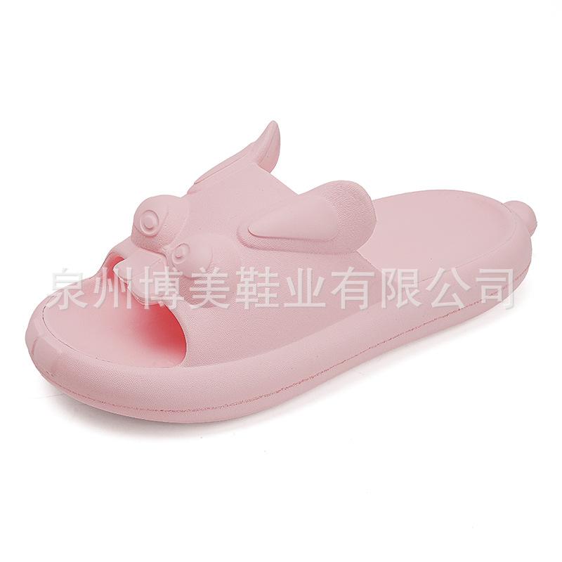 EVA children s home cool slippers bathroom bath home leisure daily indoor soft comfortable breathable slippers 28-29 розовый