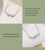 Elegant Blue Zircon & Moissanite Leaf Pendant Necklace