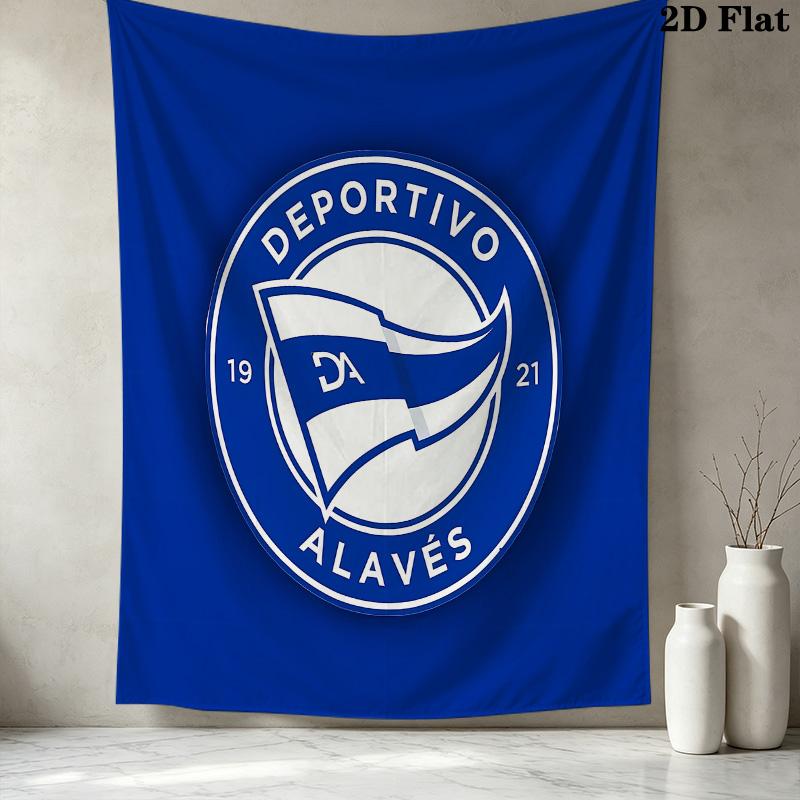 Deportivo Alaves Wall Tapestry Aesthetic Wall Hanging Printed Fabric Blanket Decorative Tapestries For Bedroom Living Room Home Decor