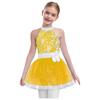 Rochie Tutu pentru Fete Corset cu Paiete Fustă Tulle Stratificat Fără Mâneci Spate Decupat Pantaloni Scurți Incorporați Costum Balet