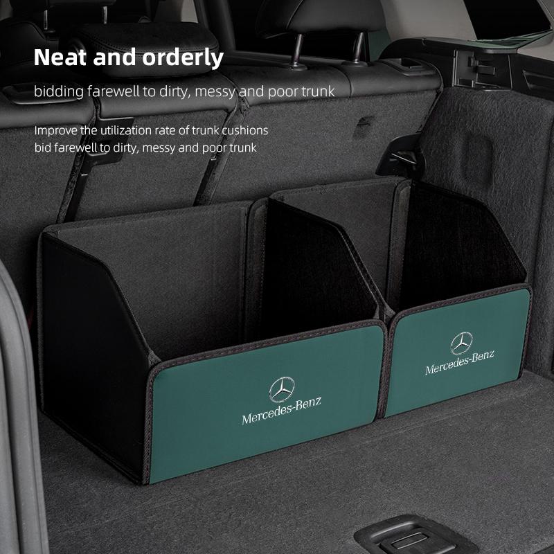 GLC GLB Car Trunk Collapsible SuedeTidying Storage Box Accessories For Mercedes Benz AMG W204 W205 W203 W211 W212 W213 W201 W21