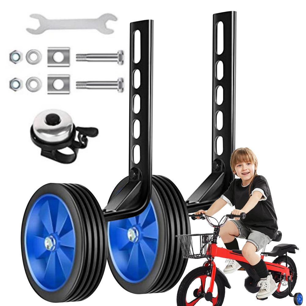 

Велосипедные тренировочные колеса 12-20 дюймов Велосипедные тренировочные колеса для мотокросса Тяжелые тренировочные колеса Детские велосипедные тренировочные колеса для синий