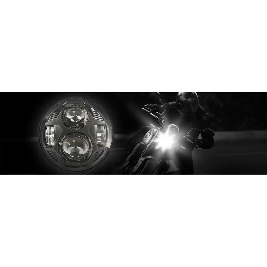 5.75 inch Led Headlight With High/Low Beam DRL For Honda Yamaha Harley Dyna Sportster Softail FXST, FXSTB, FXSTC 5 3/4"Headlamp.