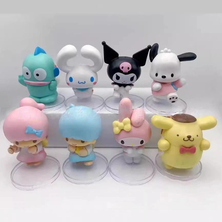 New Kuromi Pochacco Backback Companion Series Blind Box Handmade Toy Desktop Ornament In Stock Surprise Gift For Girls