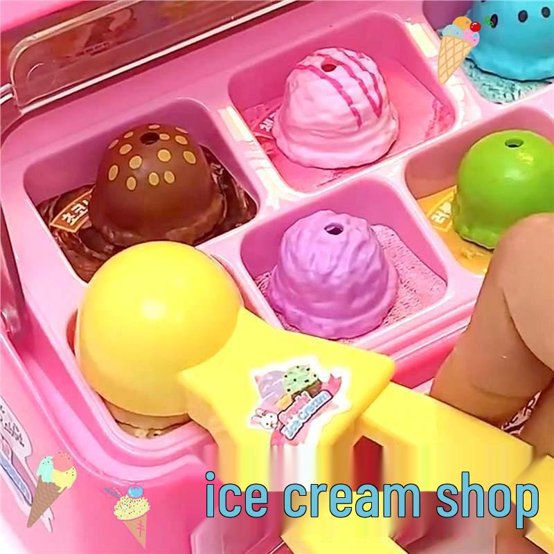 Růžový králíček Mini toaletní stolek a zmrzlinárna Hrací set pro dívky