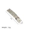 1 Pcs Wind Metal Geometry Square Elliptical Spring Clip Design Feeling Concave And Convex Surface Ladies Hair Accessories