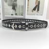 Metal Buckle Y2K Star Waist Belts PU Leather Girls Rivet Waistband Women's Jeans Belt  for Pants