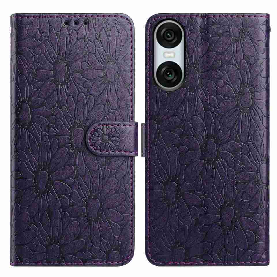 Custodia a libro con margherite in rilievo a 10 colori per Blackview A85/A53 Pro/A53. ZTE Blade A52 lite,Axon 40 Pro,A52,V50 Smart,A34. Sony Xperia 1V, Xperia 10V...