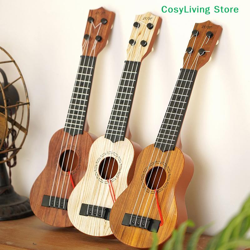 26/35cm Gitarre Schreibtisch Dekoration 4 Saiten Musikinstrument Mit Paddeln Simulierend Yukrili