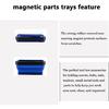 Collapsible Magnetic Parts Tray Set & Flexible Magnetic Pickup Tool, 3 Different Size Magnetic Screw Holder & Pick-Up Sweeper for Screw, Bolts, Nuts,