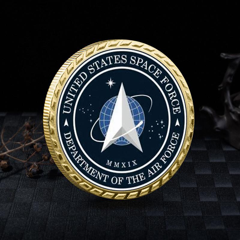 United States Space Force Challenge Coin Und Heros Valor Gebet Für Mut Münze Souvenirs Münzen Vergoldet Dekorationen