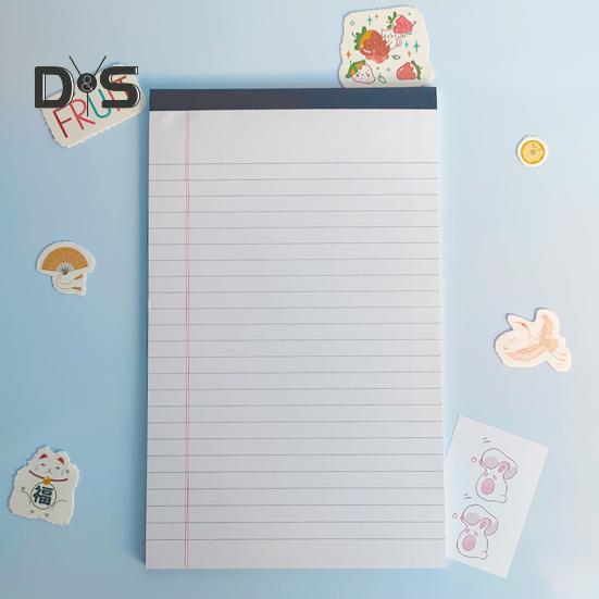 4Pcs Color Notepad 50 Sheets Printing Lined Paper Pads Duplex Printing Notebook Note-taking Paper Set Office Stationery Supplies