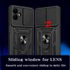 For Samsung Galaxy A07 4G Case with Slide Camera Lid PC+TPU Kickstand Phone Cover