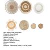 7/9Pcs/Set Boho Wall Basket Decoration Handmade Woven Round Flat Wall Hanging Decor Bohemian Decorative Rustic Rattan Seagrass Wicker Wall Art