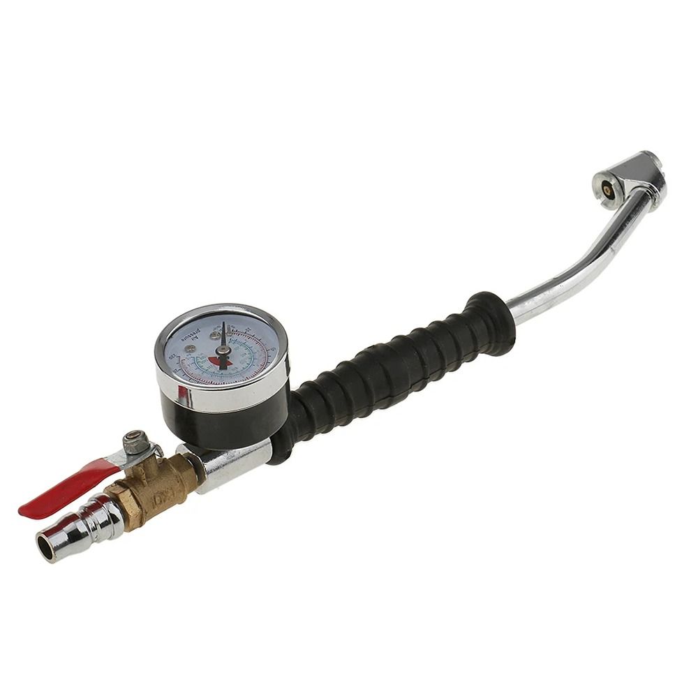 1Pcs Tire Maintenance Air Tire Inflator 220PSI 30cm Tire Maintenance Tool Valved Compressor Tire Pressure Gauge