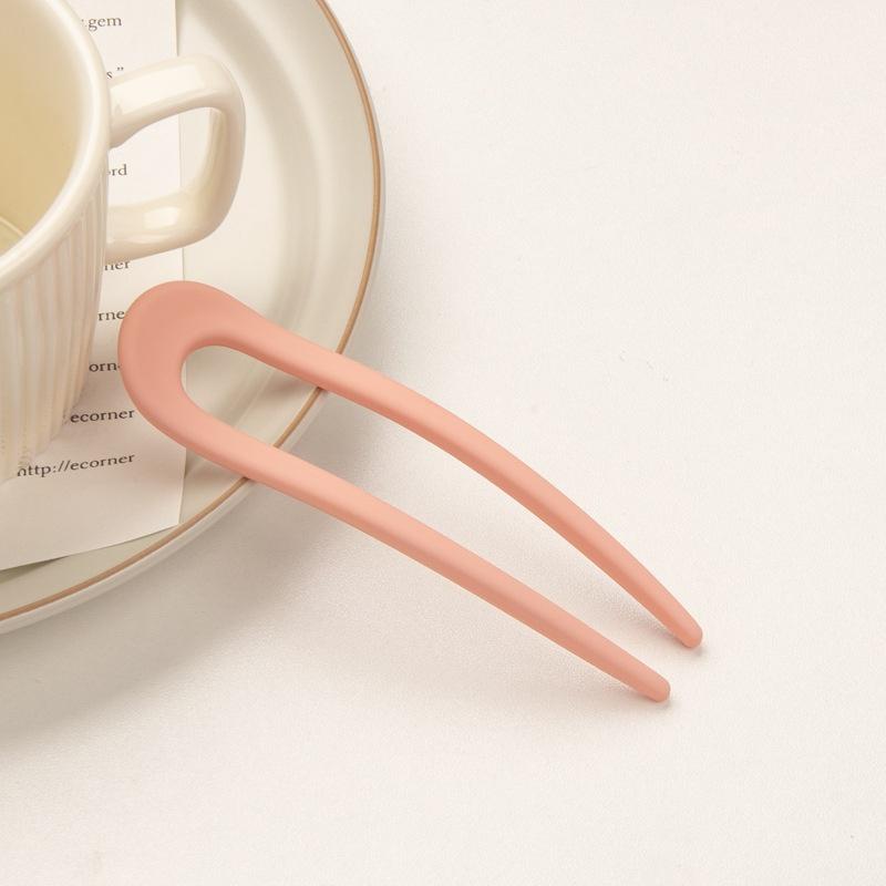 1 Pcs Fashionable High-end Candy Colored Hair Sticks U-shaped Headwear Women's Elegant And Sexy Hairpin Girl Styling Accessories
