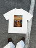 Funny Artistic Style Round Neck Unisex's T-Shirt, Famous Painting Shouting Cat Print