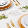 10~50pcs Table Place Cards Foldable Gold Foil Border Table Card for Wedding Banquets Party Festival Gathering Supplies TMZ