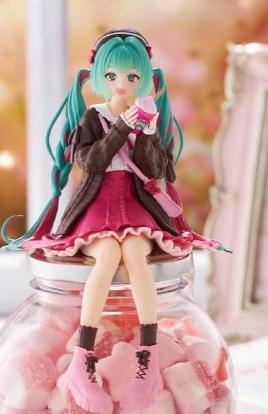 Фигурка Hatsune Miku - Подставка для лапши - Осеннее свидание Розовая версия - 1 тип