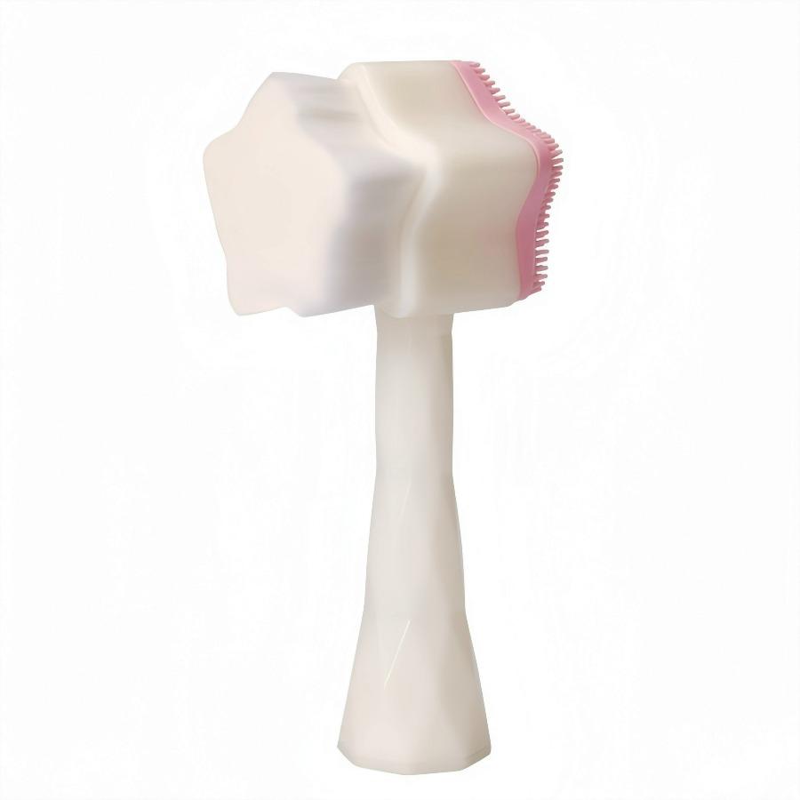 Star Shape Manual Facial Brush, Dual-Sided Soft Bristles for Gentle Exfoliation & Pore Cleaning, Portable Travel Skincare Tool