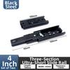 Ball-bearing Mechanism Silent Drawer Slide Three-section Track