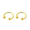 2Pcs 6/8/10/12mm Stainless Steel Zircon Piercings Earrings Horseshoe Ring Piercing Nose Ear Belly Rings Body Jewelry For Women