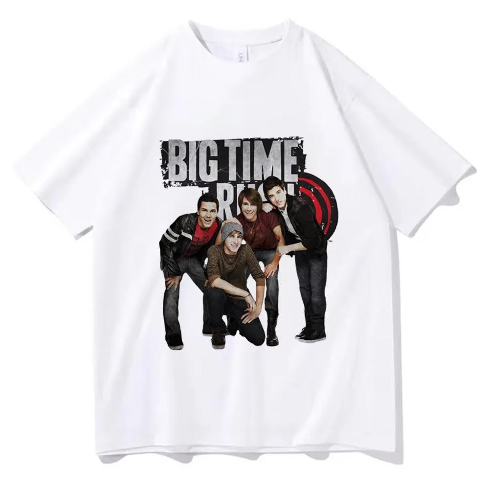 Big Time Rush T Shirt Girl Harajuku Streetwear Kawaii 2000s Retro Top Tees Comfortable Psychedelic Punk Vintage Kawaii Tops