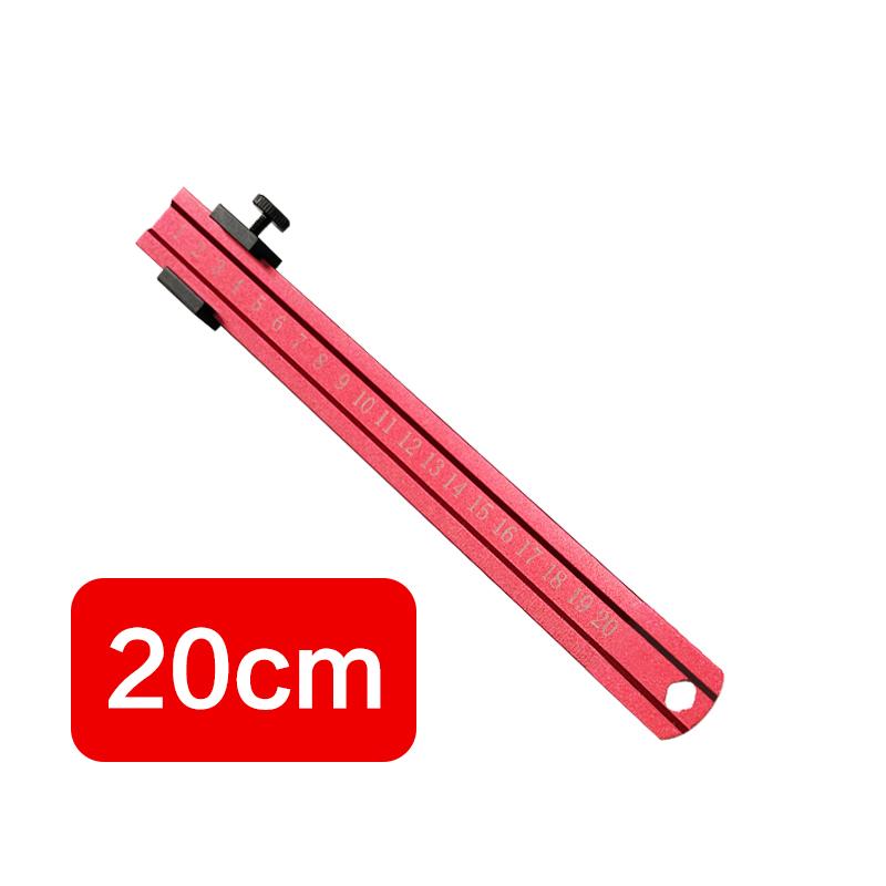 

Woodworking Precision Pocket Ruler Aluminum Slide Ruler Inch/Metric T-Type Scribing Ruler Square Layout Tool W/ Slide Stops
