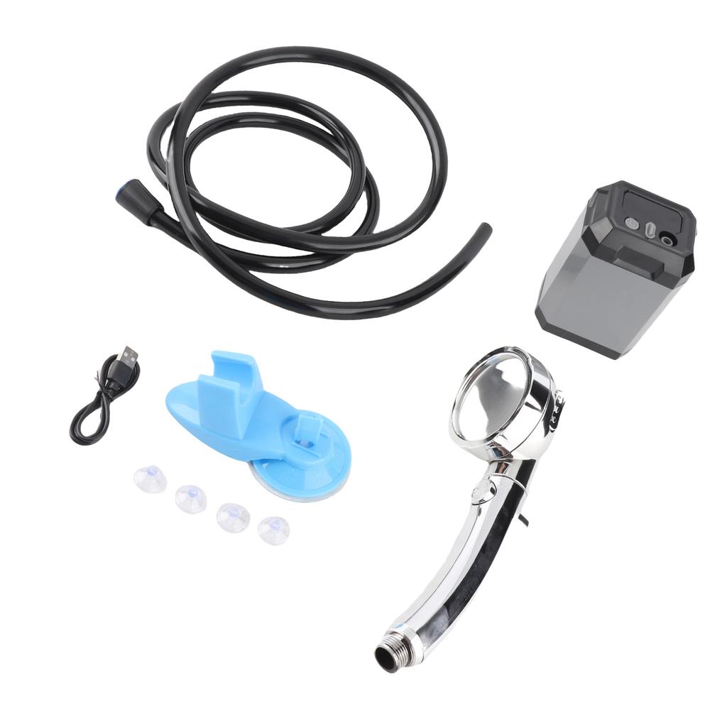 Portable Cordless Camping Shower Outdoor Digital Display Electric Shower Pump Rechargeable Shower