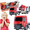 Car Transporter With Helicopter Truck Lights Sound Effects