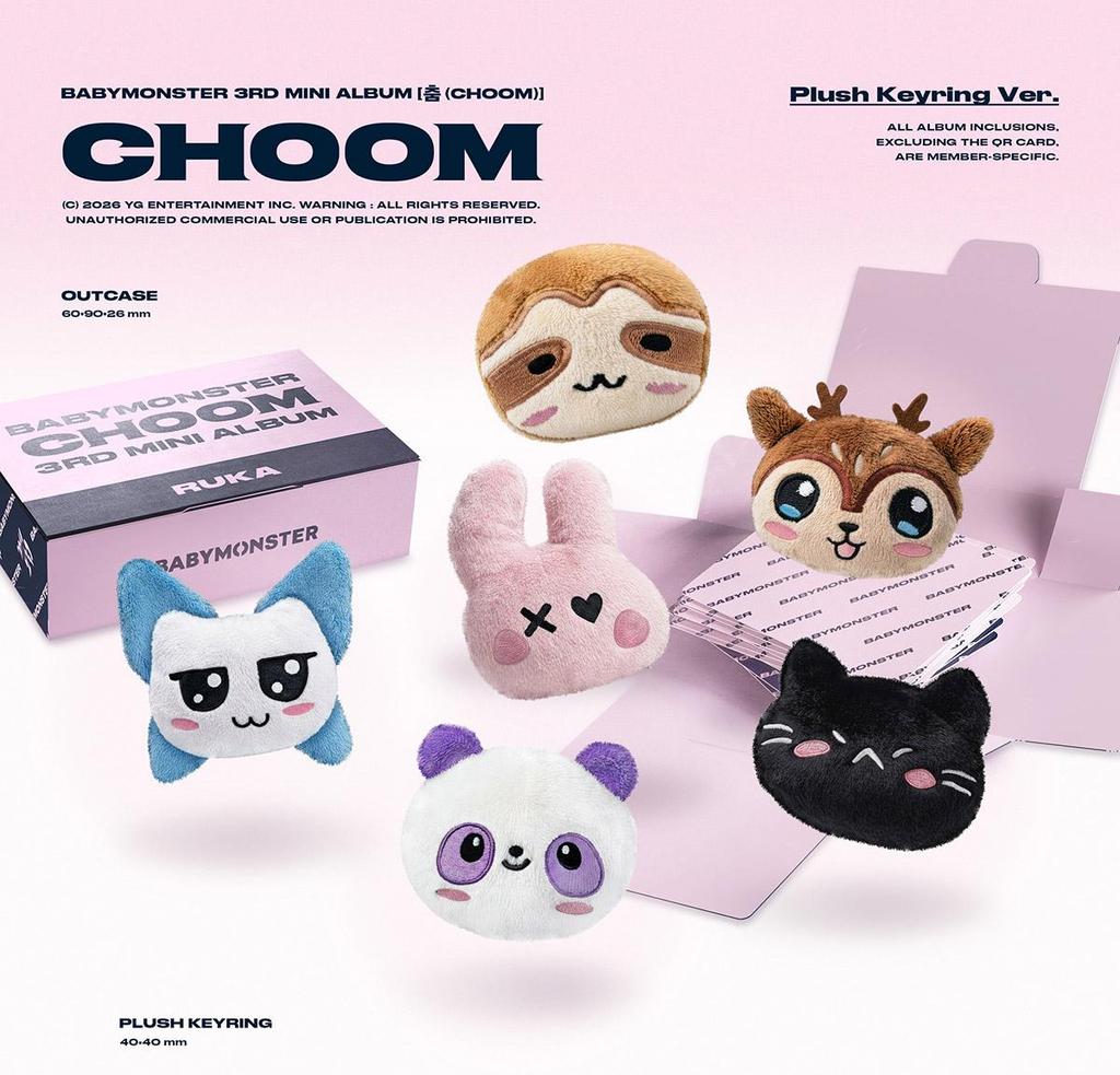BABYMONSTER [CHOOM] 3rd Mini Album (Plush Keyring Ver.)