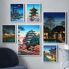 New Japanese Landscape Retro Art Canvas Painting Cartoon Poster Office Wall Painting Living Room Bedroom Home Decoration Mural No Frame