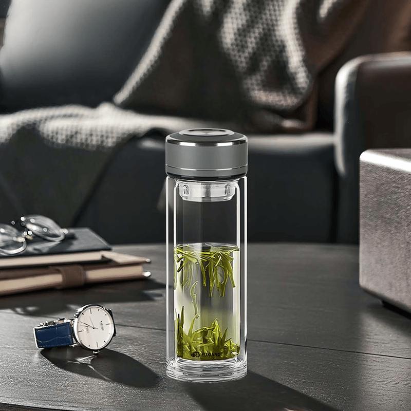 Fuxiangxiang Mingyi Double-Layer Glass Tea Cup with Infuser