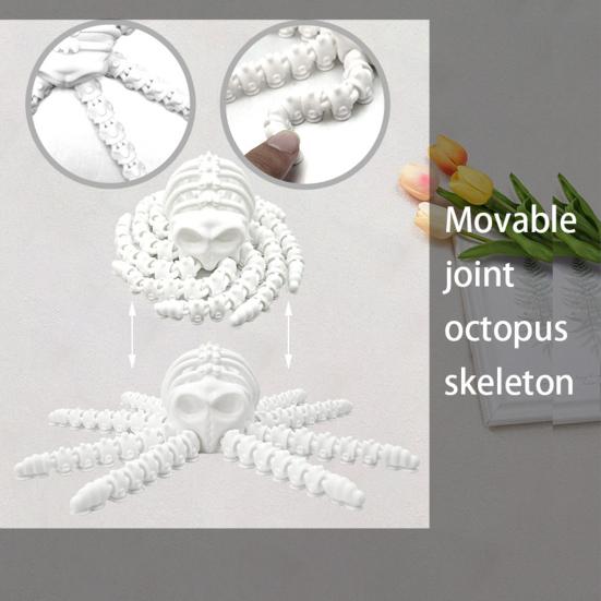 

Подвижные Суставы Скелет Осьминога Фигурка Имитация Осьминога Фигурка Шарнирная Модель Морского Животного Игрушка-Непоседа Настольное Украшение Орнамент