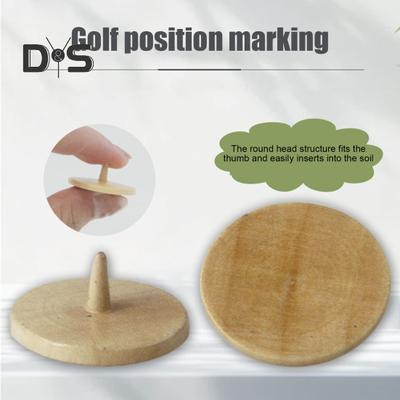 Golf Divot Tool Green Bamboo Fork Golf Alignment Ball Marker Golfing Divot Fixer Tool Wood Golf Accessories for Men